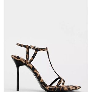 Zara Animal Print Stiletto Sandals